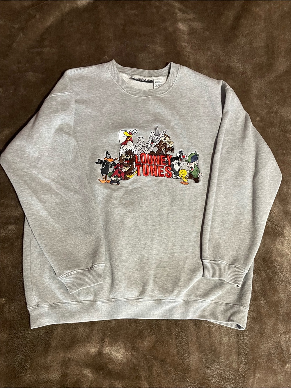 Looney Tunes Gray Crewneck Sweatshirt